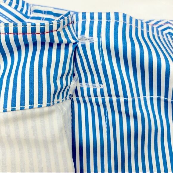 Tommy Hilfiger Wrap Nautical Blue White Stripes Printed Belted Skort Sz 2 NWOT - Picture 6 of 12